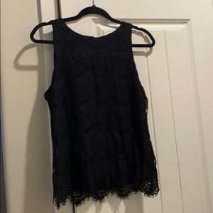 Black lace tank top
